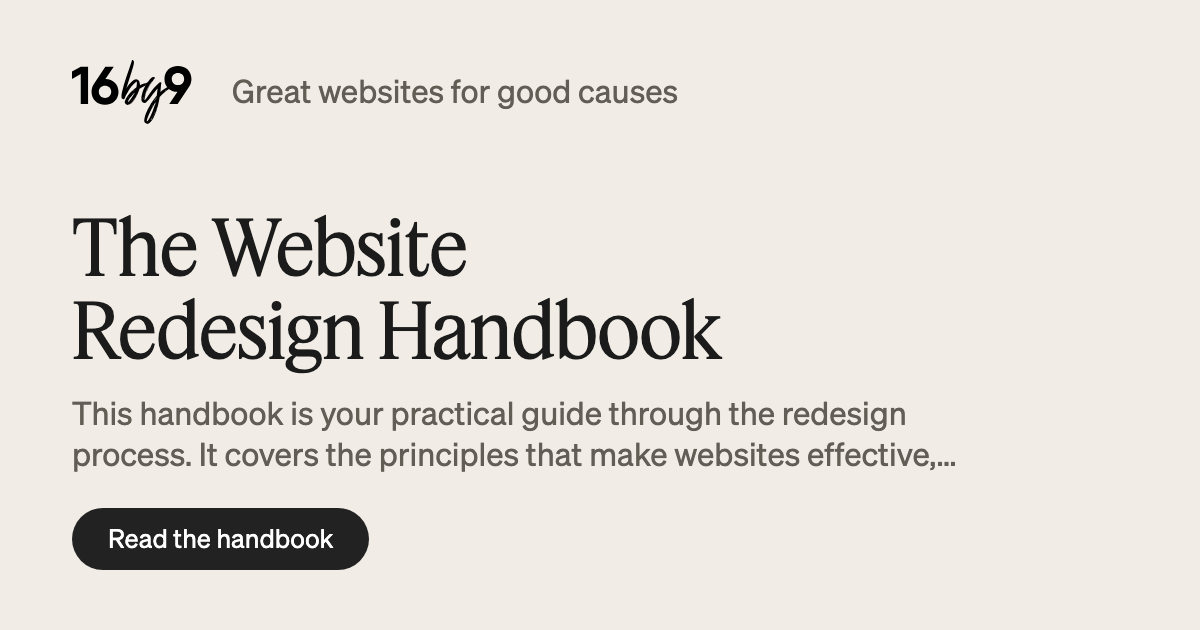 16by9 · The Website Redesign Handbook