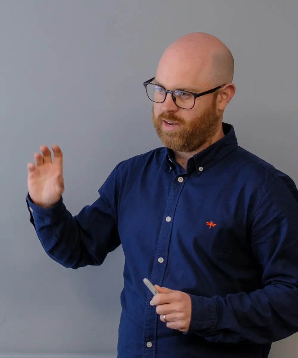 Photo of Marc Jenkins leading a workshop